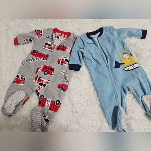 Carter's Fire Truck and Construction Print Kids One Pieces